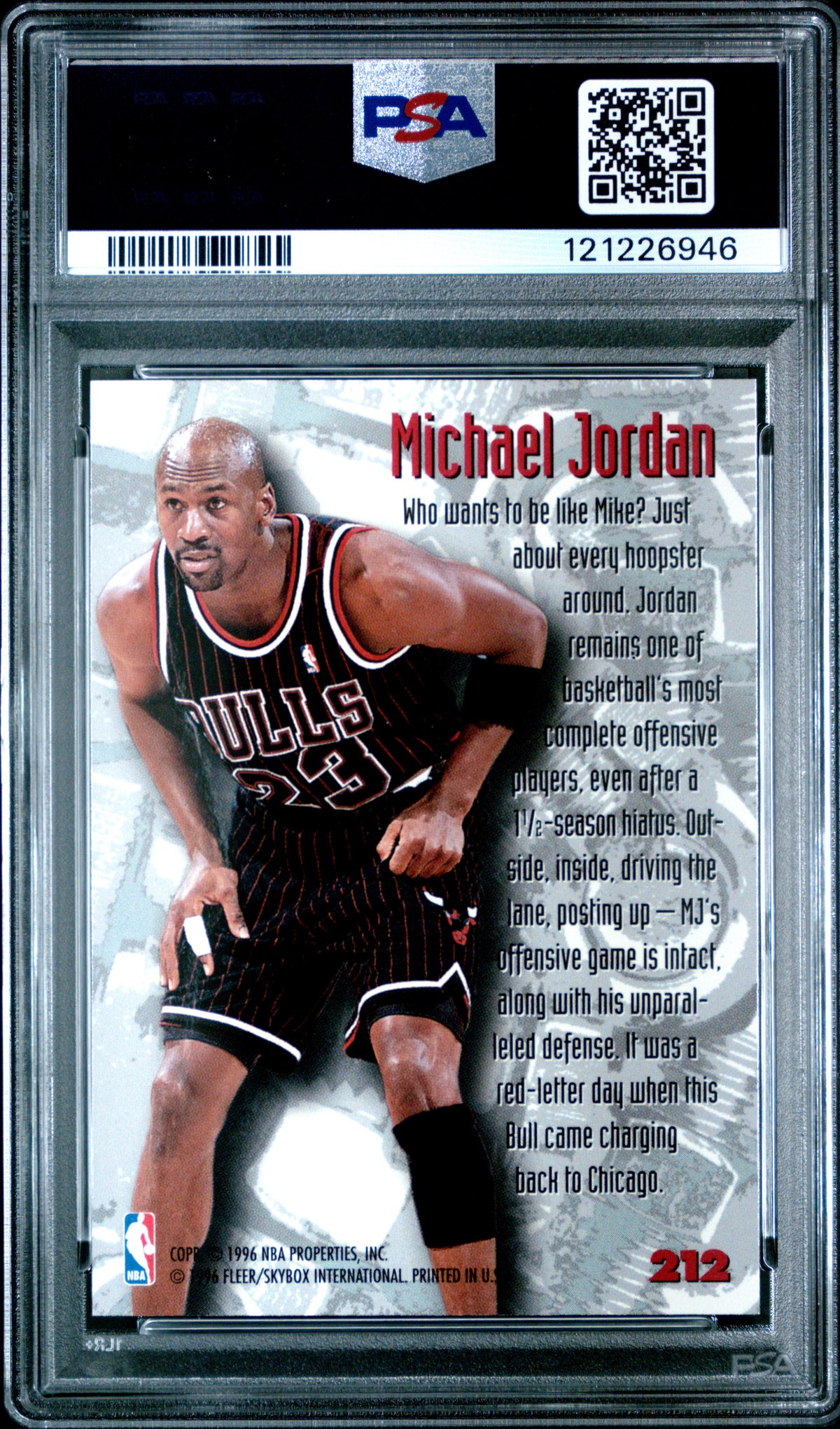 1995 Metal Michael Jordan #212 PSA 9