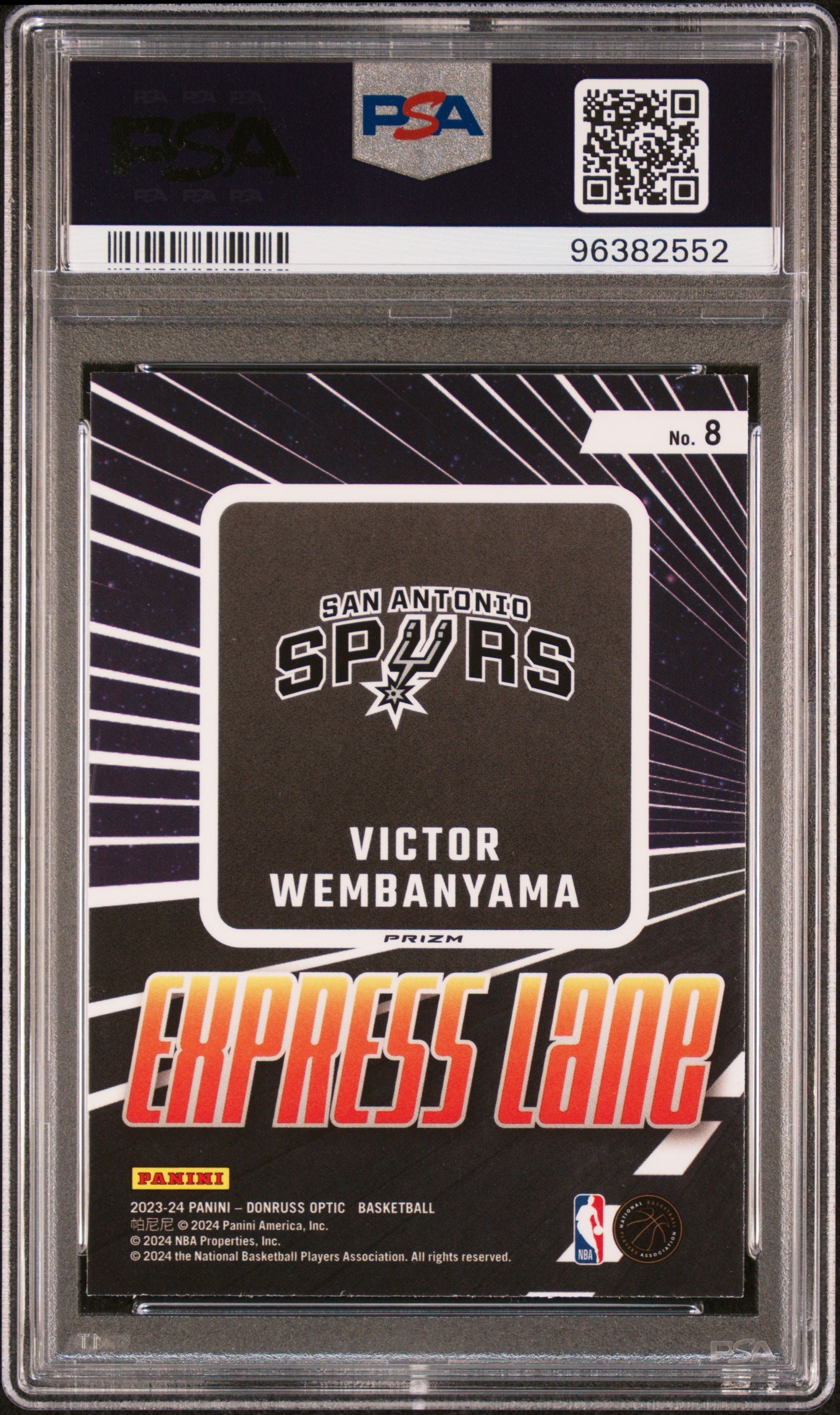 2023 Panini Donruss Optic Express Lane Victor Wembanyama #8 Holo PSA 10