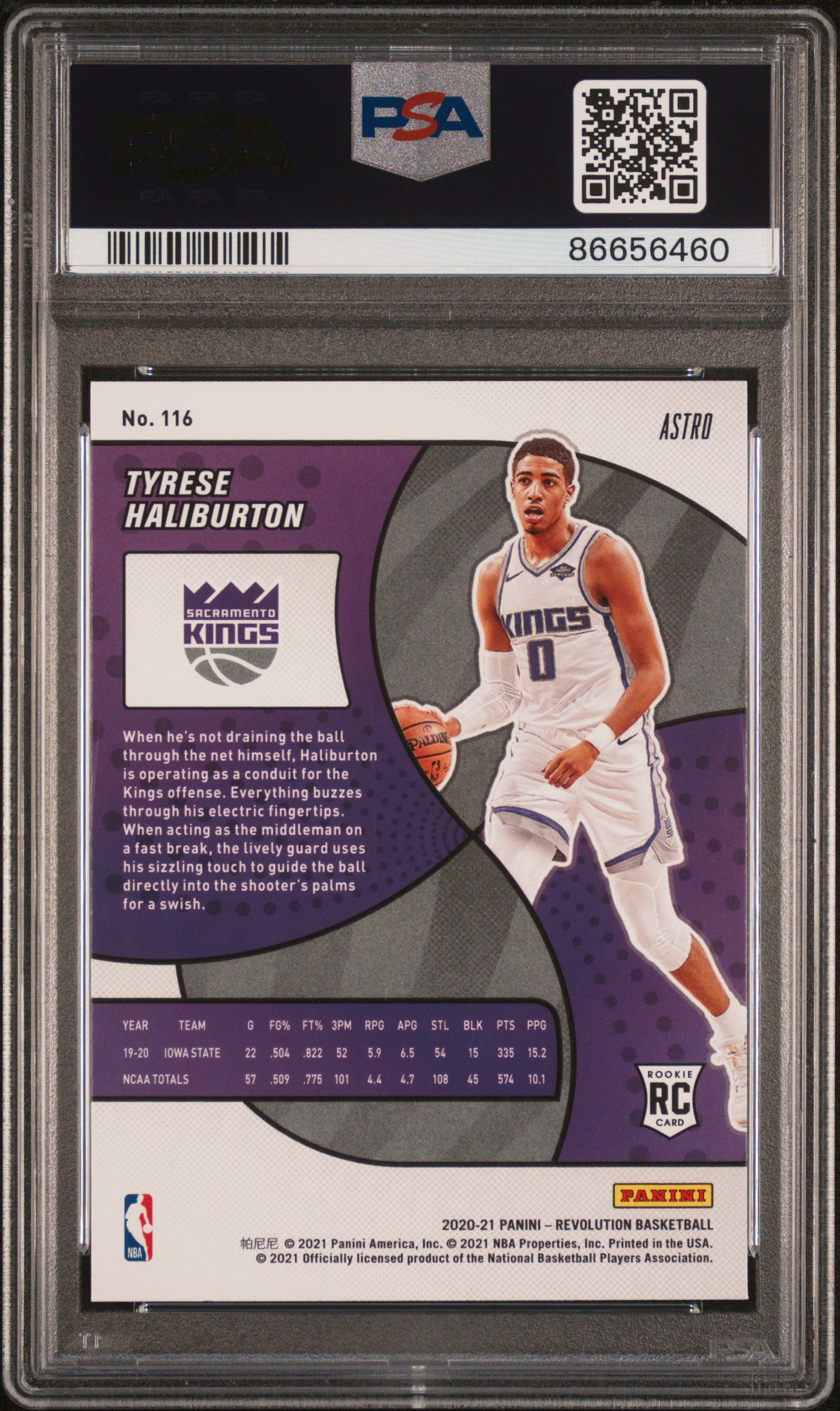 2020 Panini Revolution Tyrese Haliburton #116 Astro PSA 10