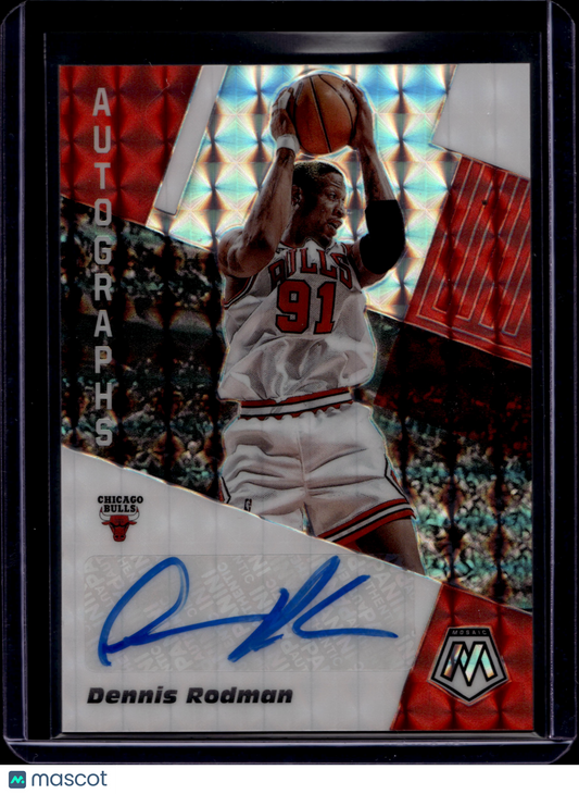 2019-20 Panini Prizm Mosaic Dennis Rodman #AM-DRM Autograph
