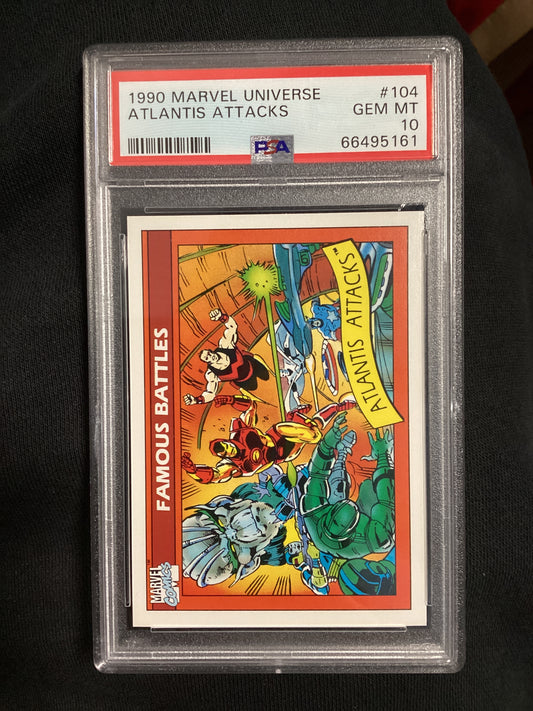 1990 Marvel Universe Atlantis Attacks #104 PSA 10