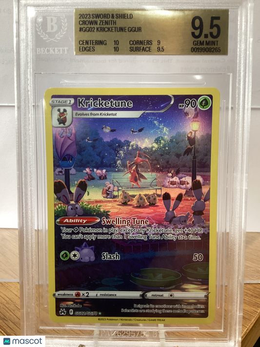 2023 Pokemon TCG Sword & Shield Crown Zenith Kricketune GGUR #GG02 BGS 9.5