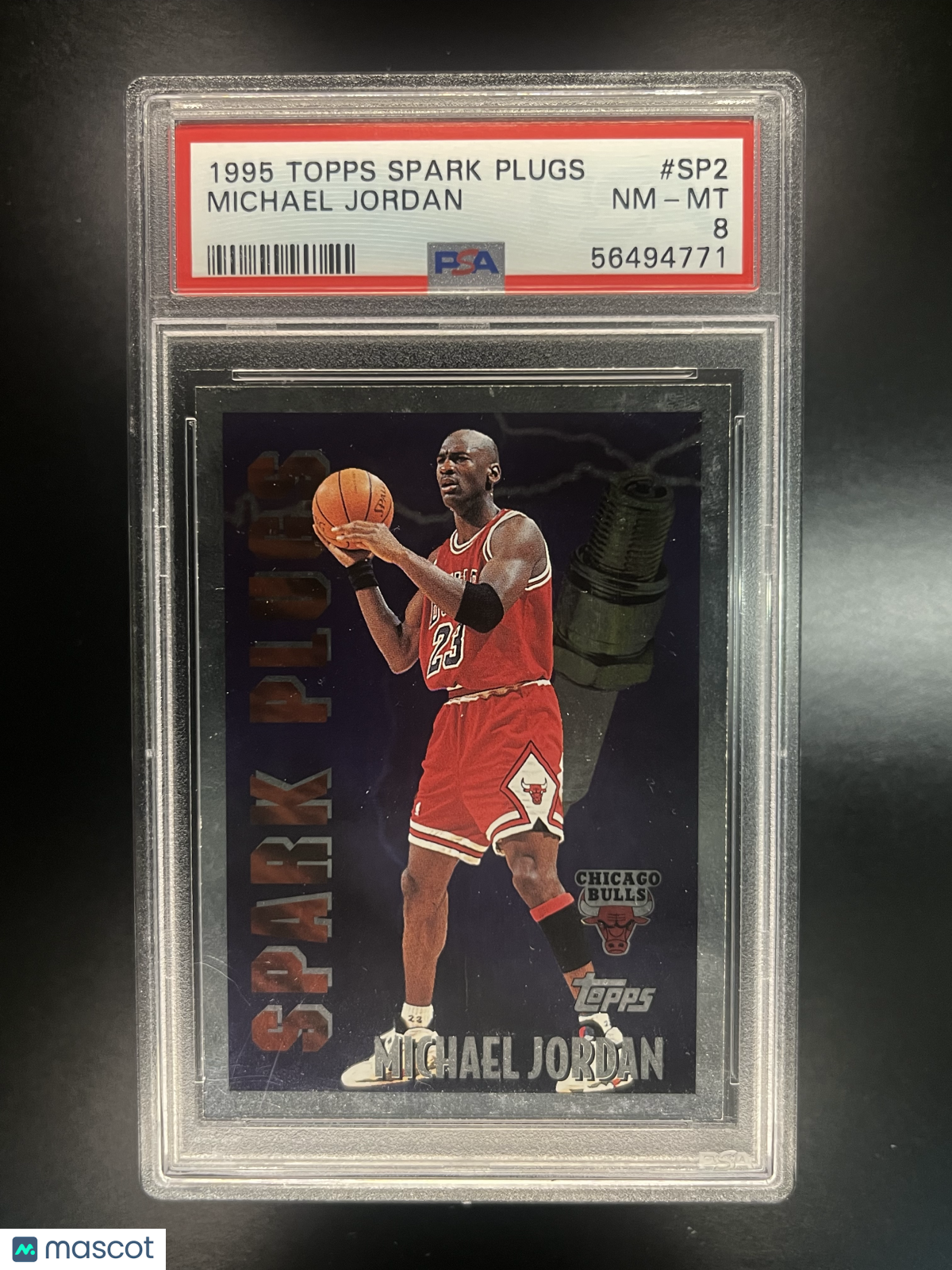 1995 Topps Spark Plugs Michael Jordan #SP2 PSA 8