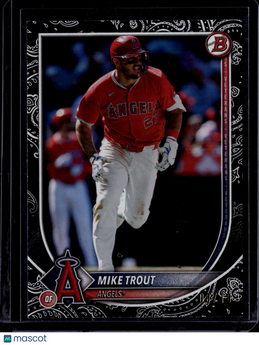 2025 Bowman Mike Trout Black Bandana /10 SP #1