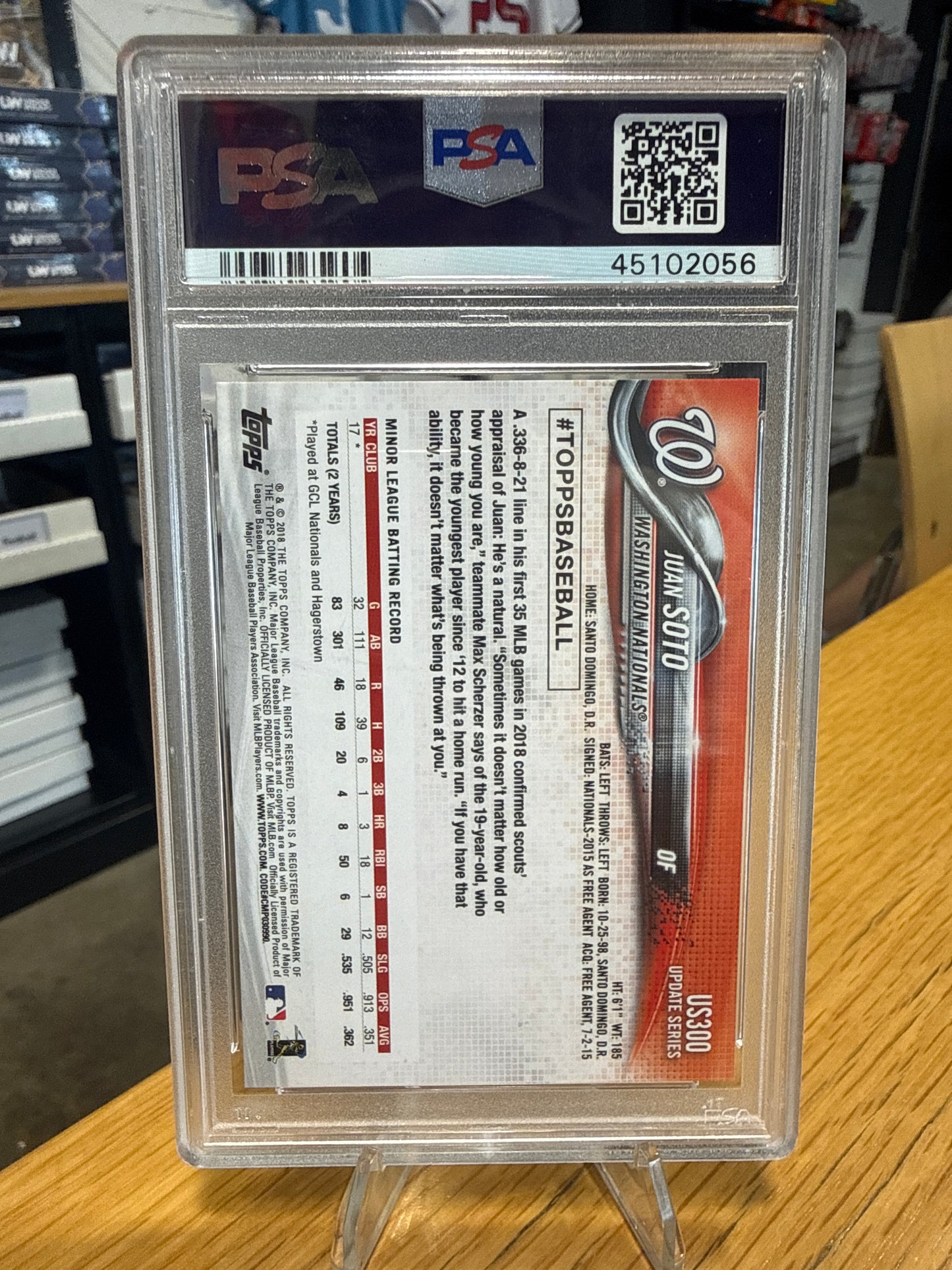 2018 Topps Update Juan Soto #US300 PSA 10