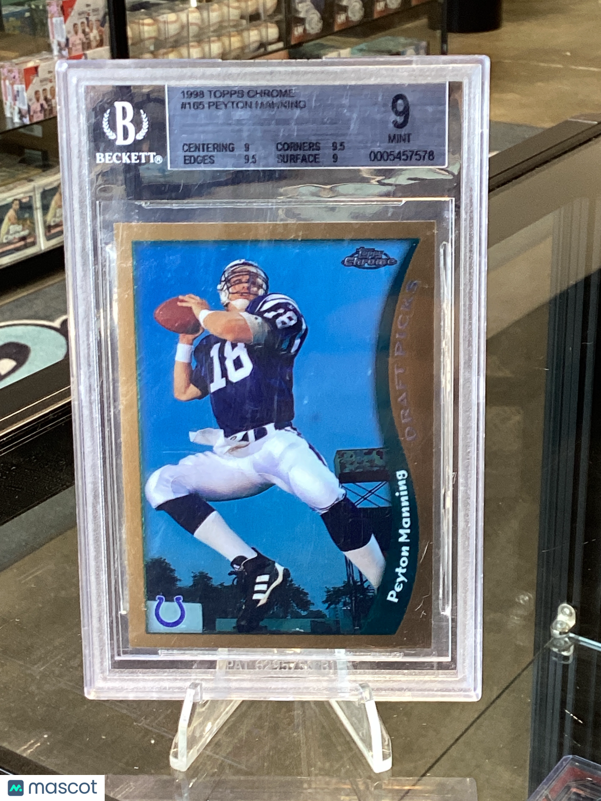 1998 Topps Chrome Peyton Manning #165 BGS 9