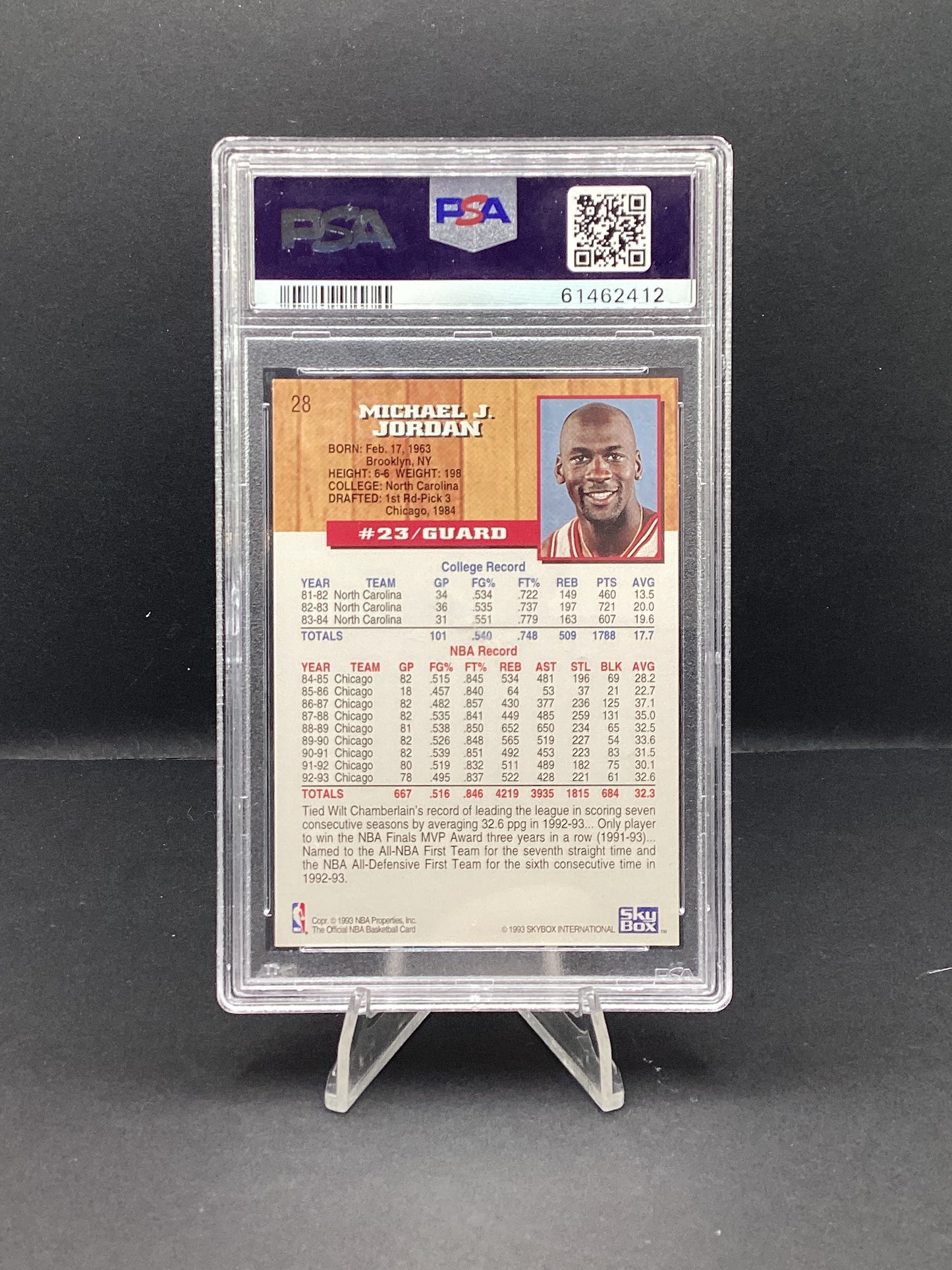 1993 Hoops Michael Jordan #28 PSA 9