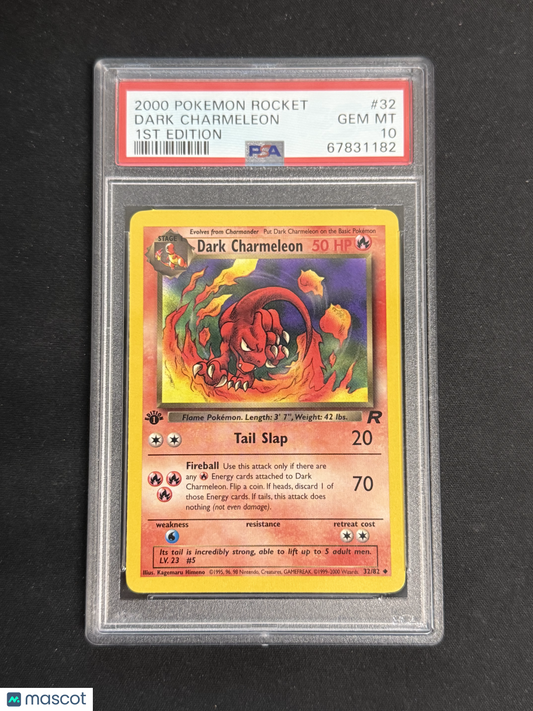 2000 Pokemon Rocket Dark Charmeleon 1st Edition PSA 10 #32