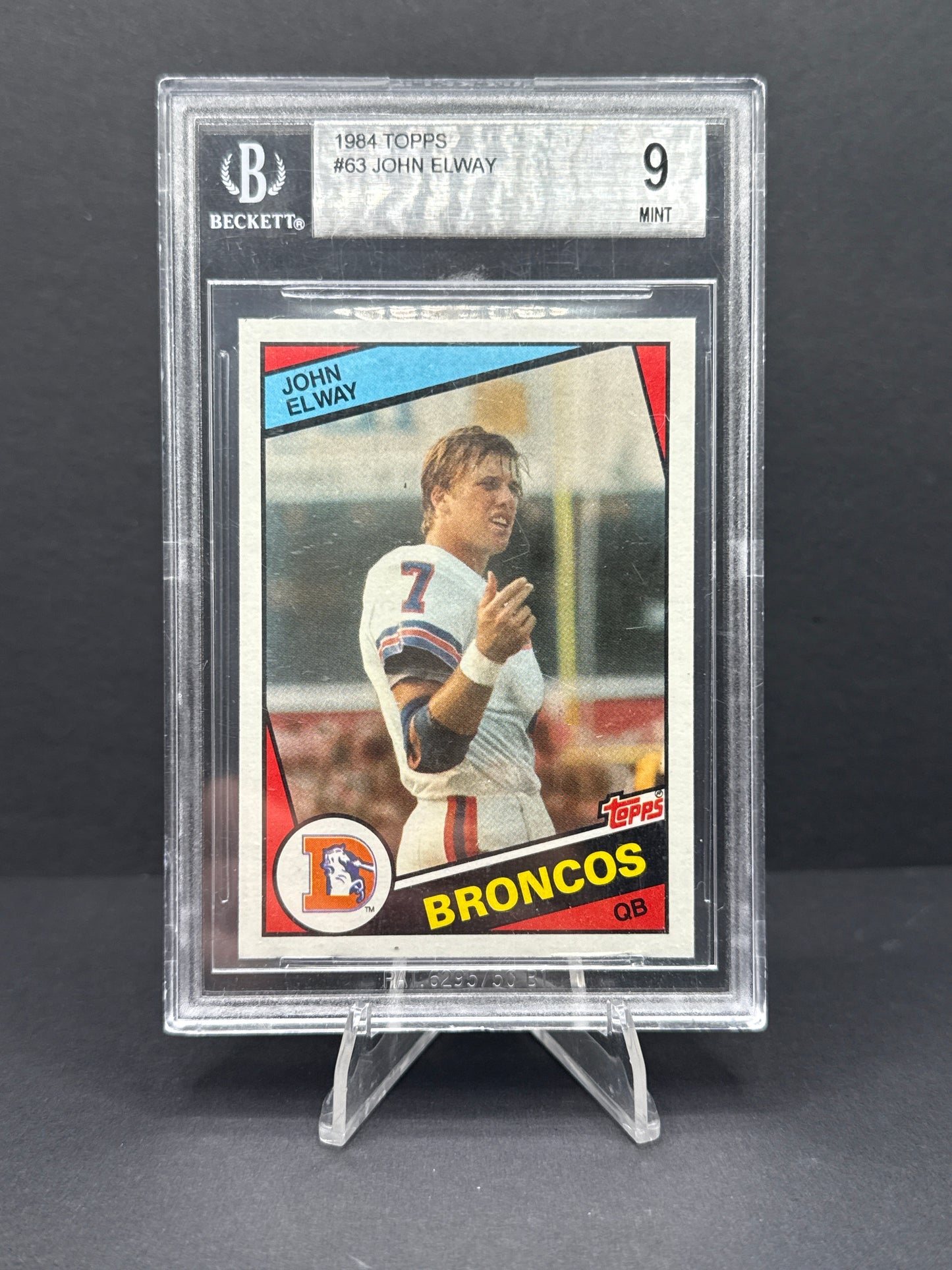 1984 Topps John Elway #63 BGS 9