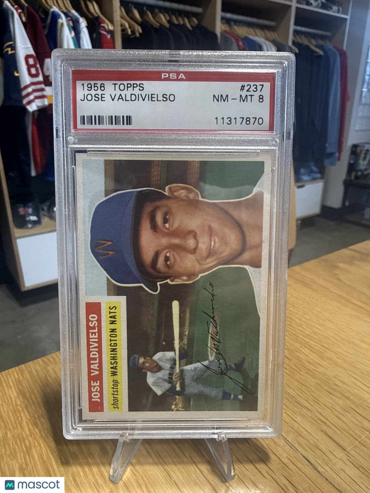 1956 Topps Jose Valdivielso #237 PSA 8