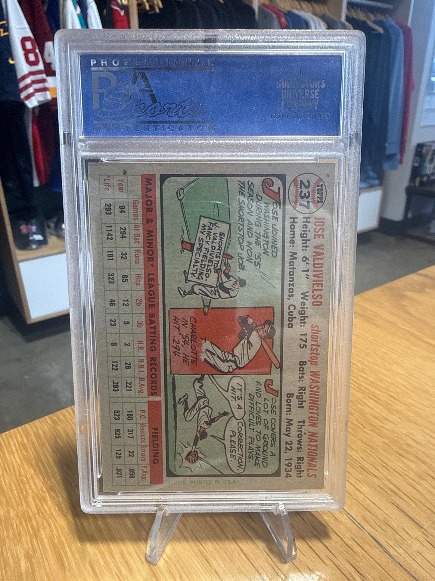 1956 Topps Jose Valdivielso #237 PSA 8