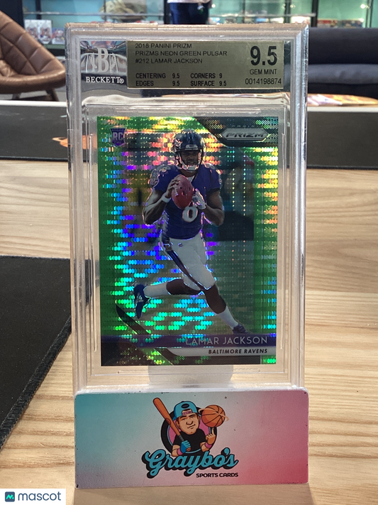 2018 Panini Prizm Lamar Jackson #212 BGS 9.5