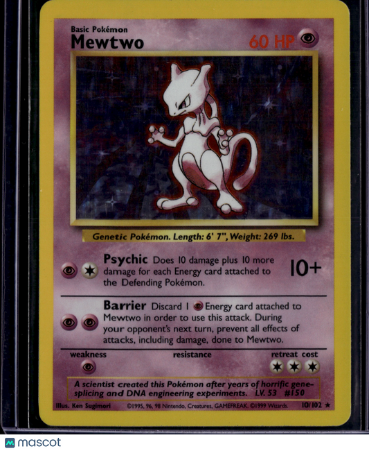 1999 Pokemon TCG Mewtwo #10/102 10/102