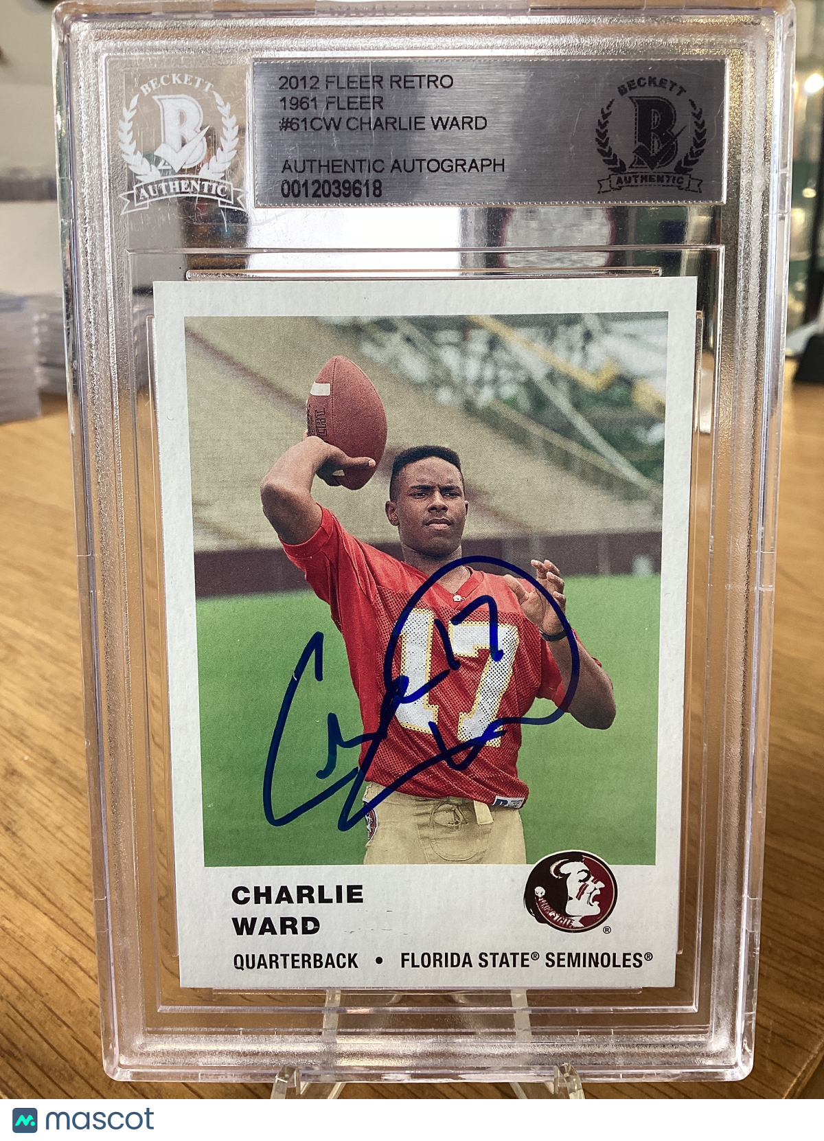 2012 Fleer Retro 1961 Fleer Charlie Ward #61CW BGS 0