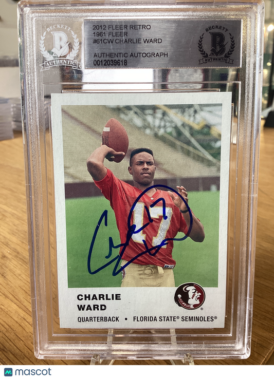2012 Fleer Retro 1961 Fleer Charlie Ward #61CW BGS 0