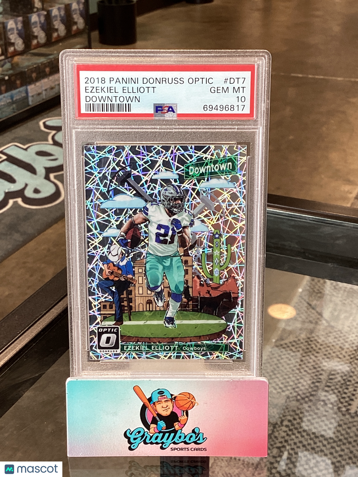 2018 Panini Donruss Optic Downtown Ezekiel Elliott #DT7 PSA 10