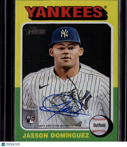 2024 Topps Heritage Jasson Domínguez #JD RC Real One Autograph Issue
