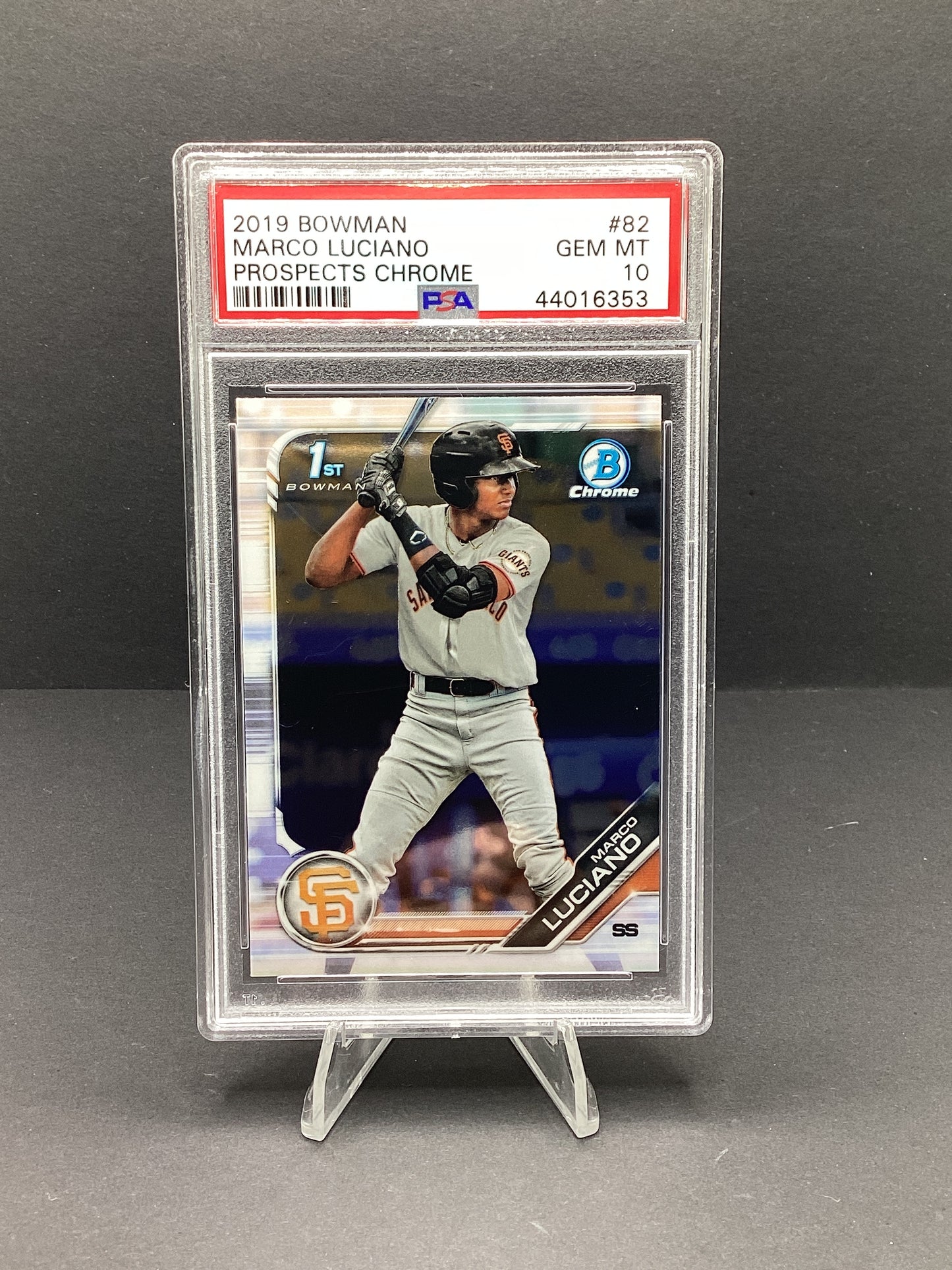 2019 Bowman Prospects Chrome Marco Luciano #82 PSA 10