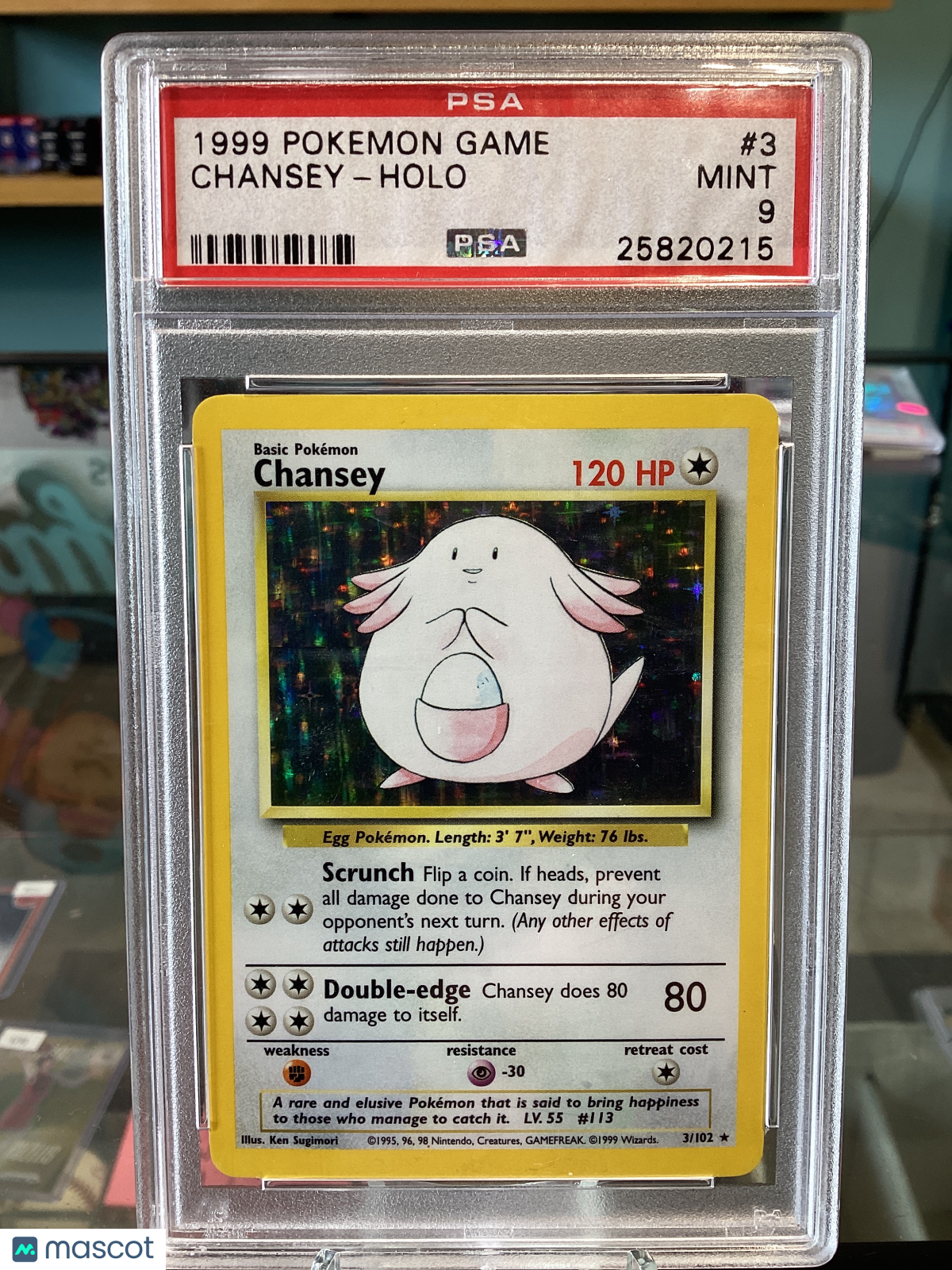 1999 Pokemon Game Chansey Holo PSA 9 #3