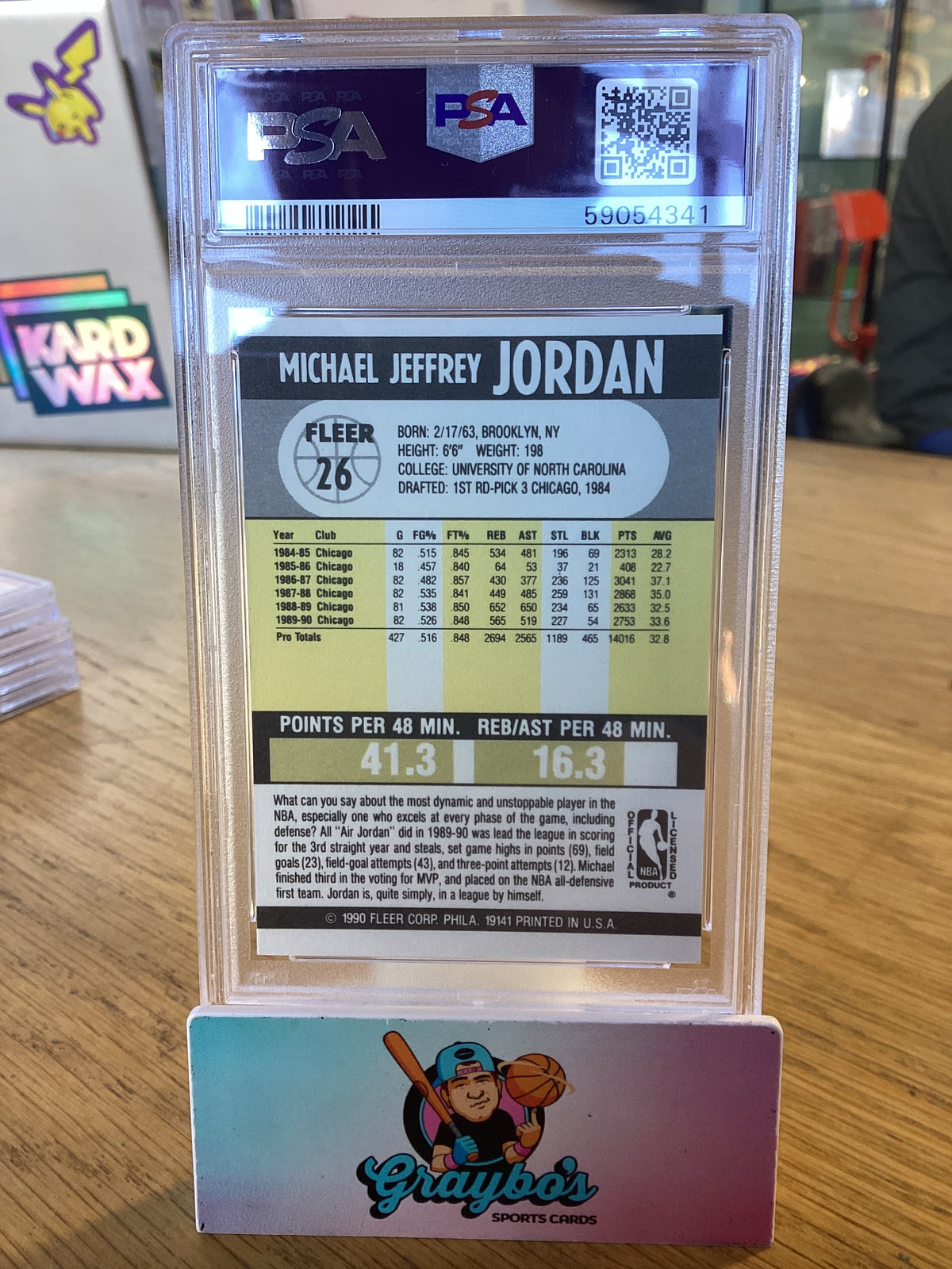 1990 Fleer Michael Jordan #26 PSA 9