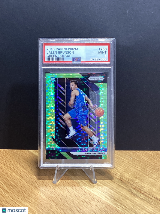 2018 Panini Prizm Jalen Brunson #250 Green Pulsar PSA 9