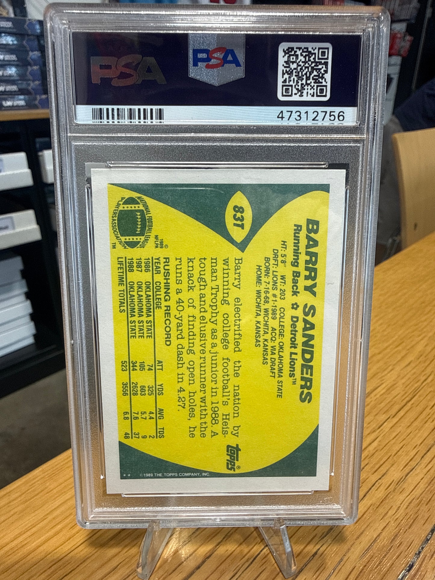1989 Topps Traded Barry Sanders #83T PSA 10