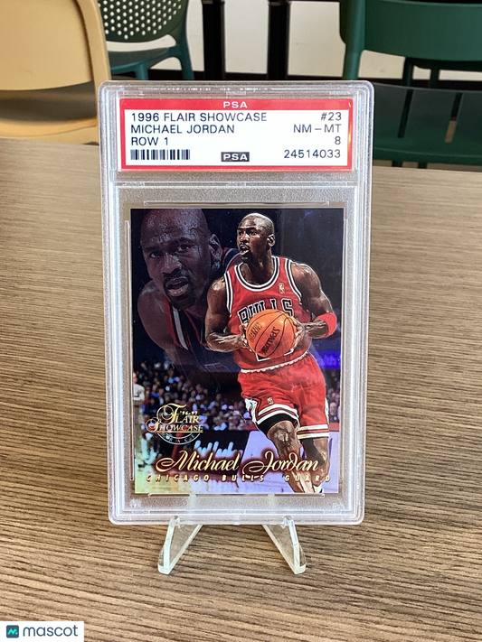 1996 Flair Showcase Michael Jordan #23 Row 1 PSA 8