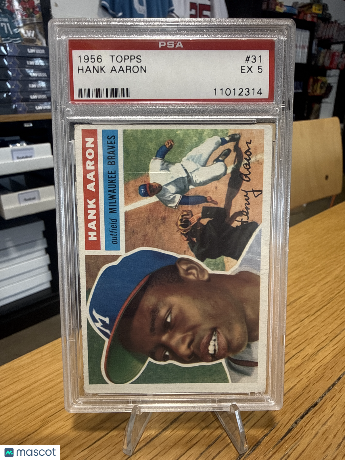 1956 Topps Hank Aaron #31 White Back PSA 5