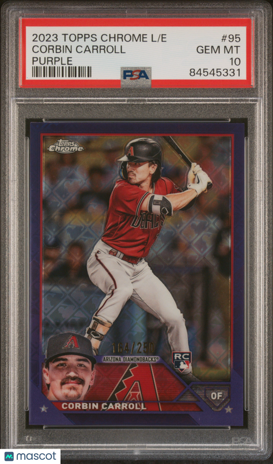 2023 Topps Chrome Logofractor Edition Corbin Carroll #95 /250 PSA 10