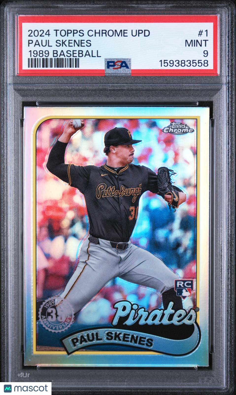 2024 Topps Chrome Update 1989 Topps Baseball Paul Skenes #1 PSA 9