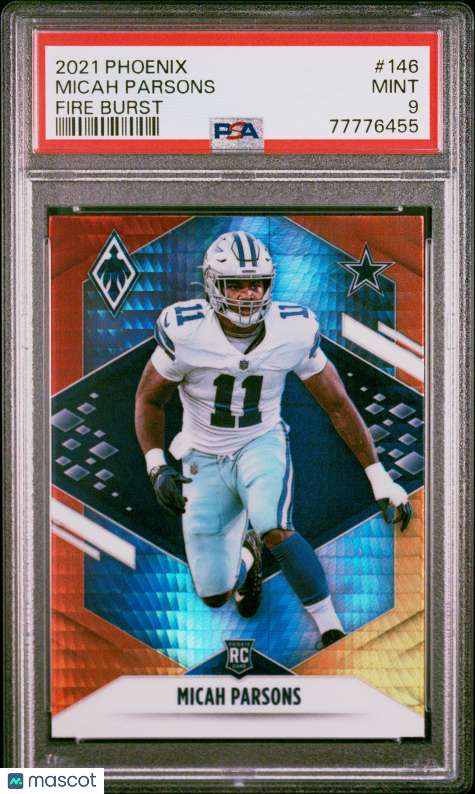 2021 Panini Phoenix Micah Parsons #146 Fire Burst PSA 9