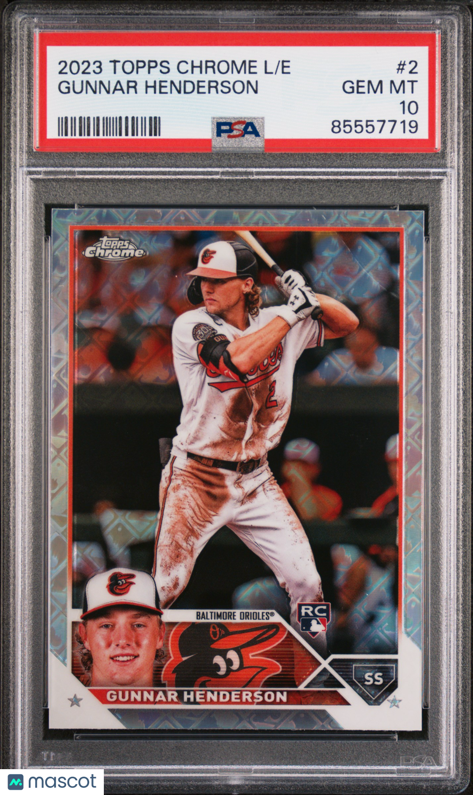 2023 Topps Chrome Logofractor Edition Gunnar Henderson #2 PSA 10