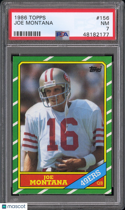 1986 Topps Joe Montana #156 PSA 7