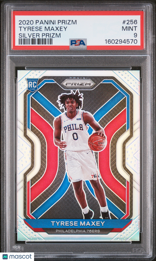 2020 Panini Prizm Tyrese Maxey #256 Silver PSA 9