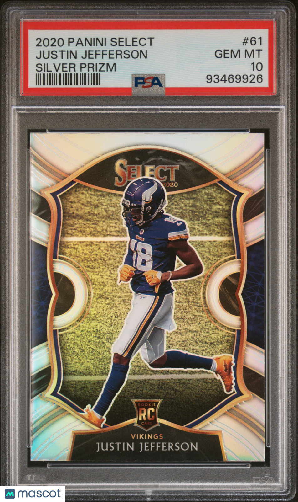 2020 Panini Select Justin Jefferson #61 Silver Prizm PSA 10