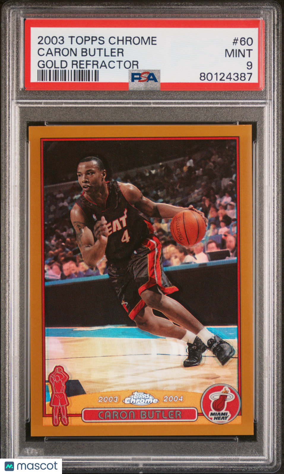2003 Topps Chrome Caron Butler #60 Gold Refractor PSA 9