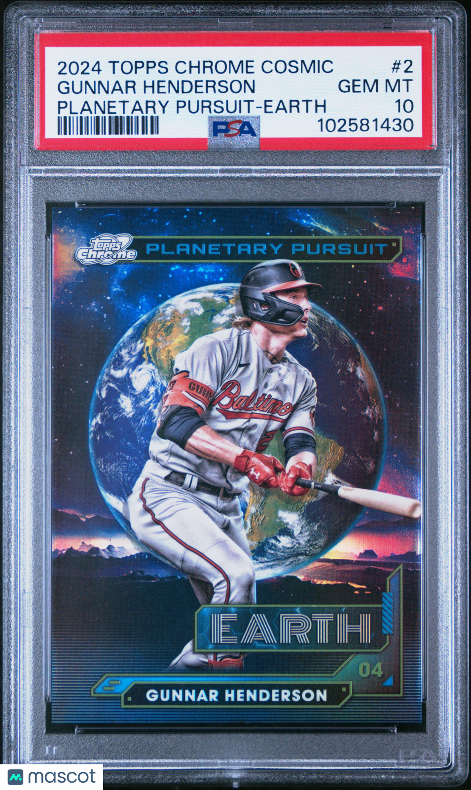 2024 Topps Chrome Cosmic Planetary Pursuit Gunnar Henderson #2 Earth PSA 10