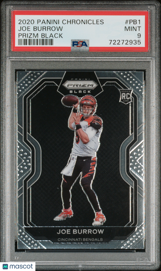 2020 Panini Chronicles Prizm Black Joe Burrow #PB1 PSA 9