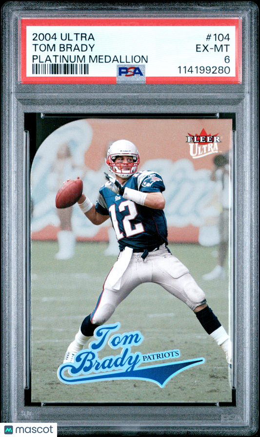 2004 Ultra Tom Brady #104 Platinum Medallion PSA 6