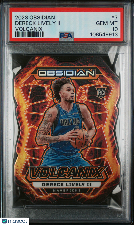 2023 Panini Obsidian Volcanix Dereck Lively II #7 PSA 10