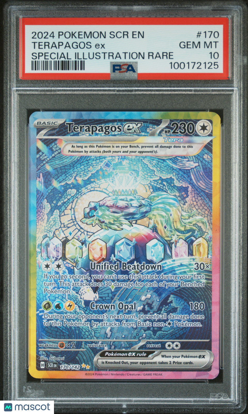 2024 Pokemon SCR Stellar Crown Terapagos EX Special Illustration Rare PSA 10
