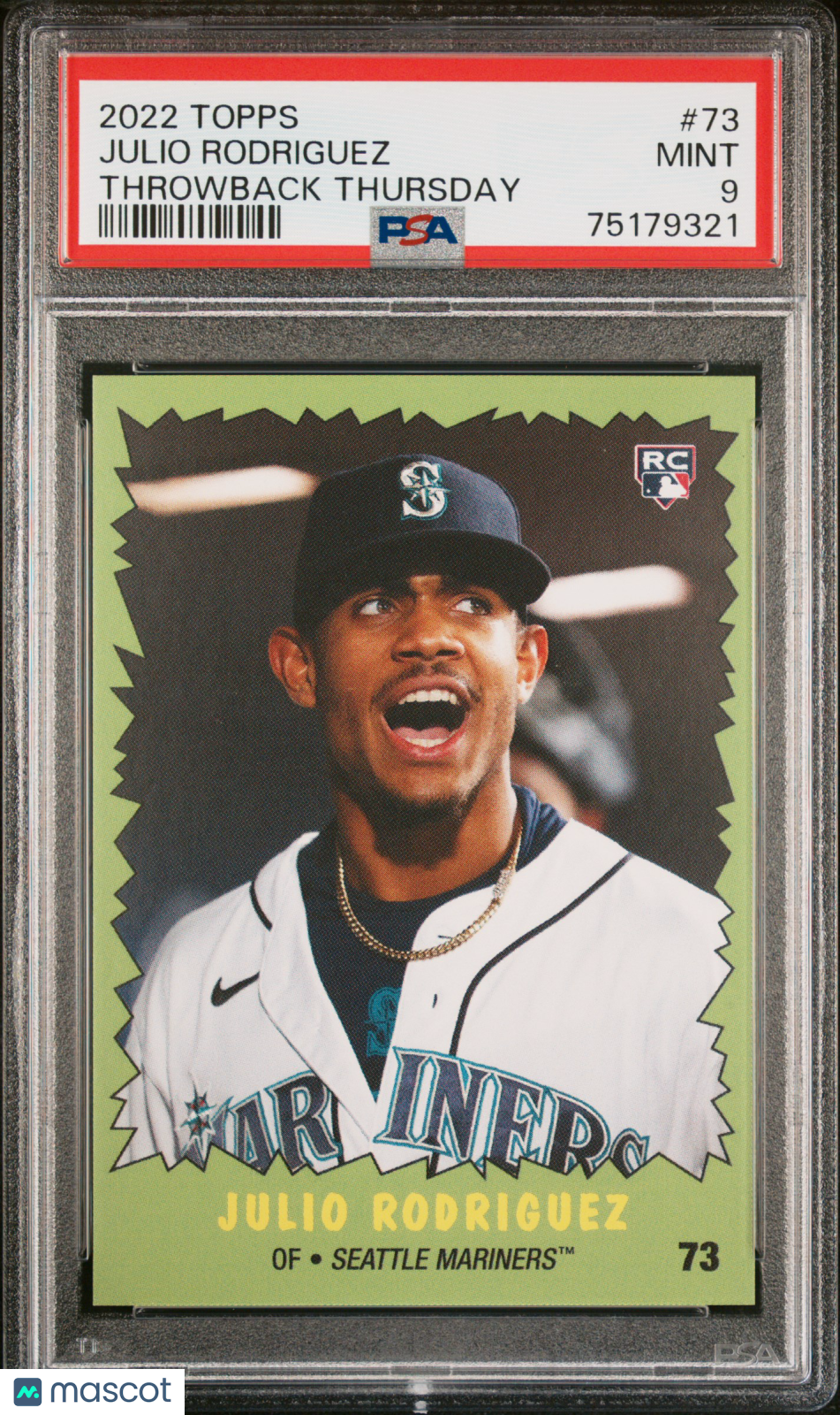 2022 Topps Throwback Thursday Julio Rodriguez #73 PSA 9