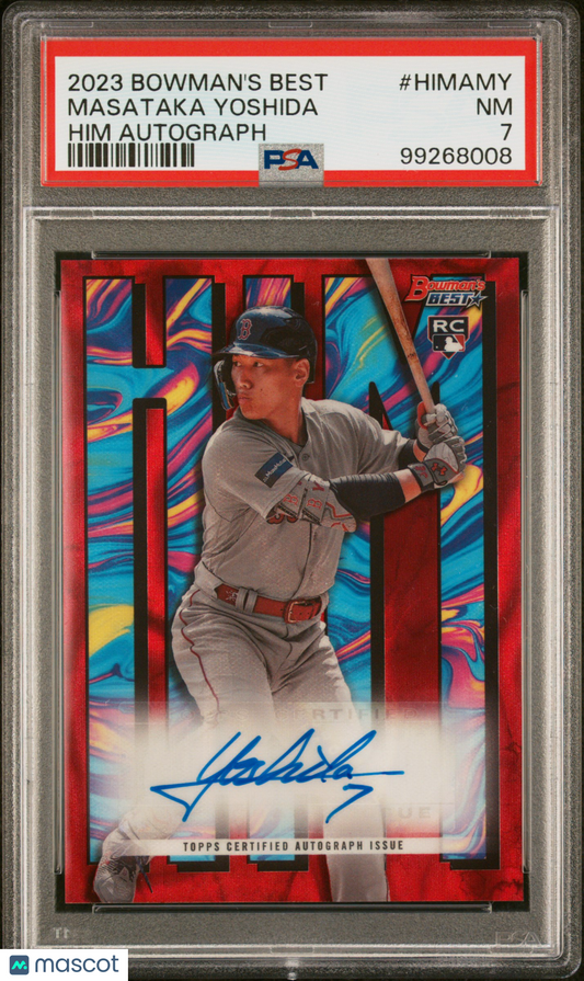 2023 Bowman's Best Him Autographs Masataka Yoshida #HIMAMY PSA 7