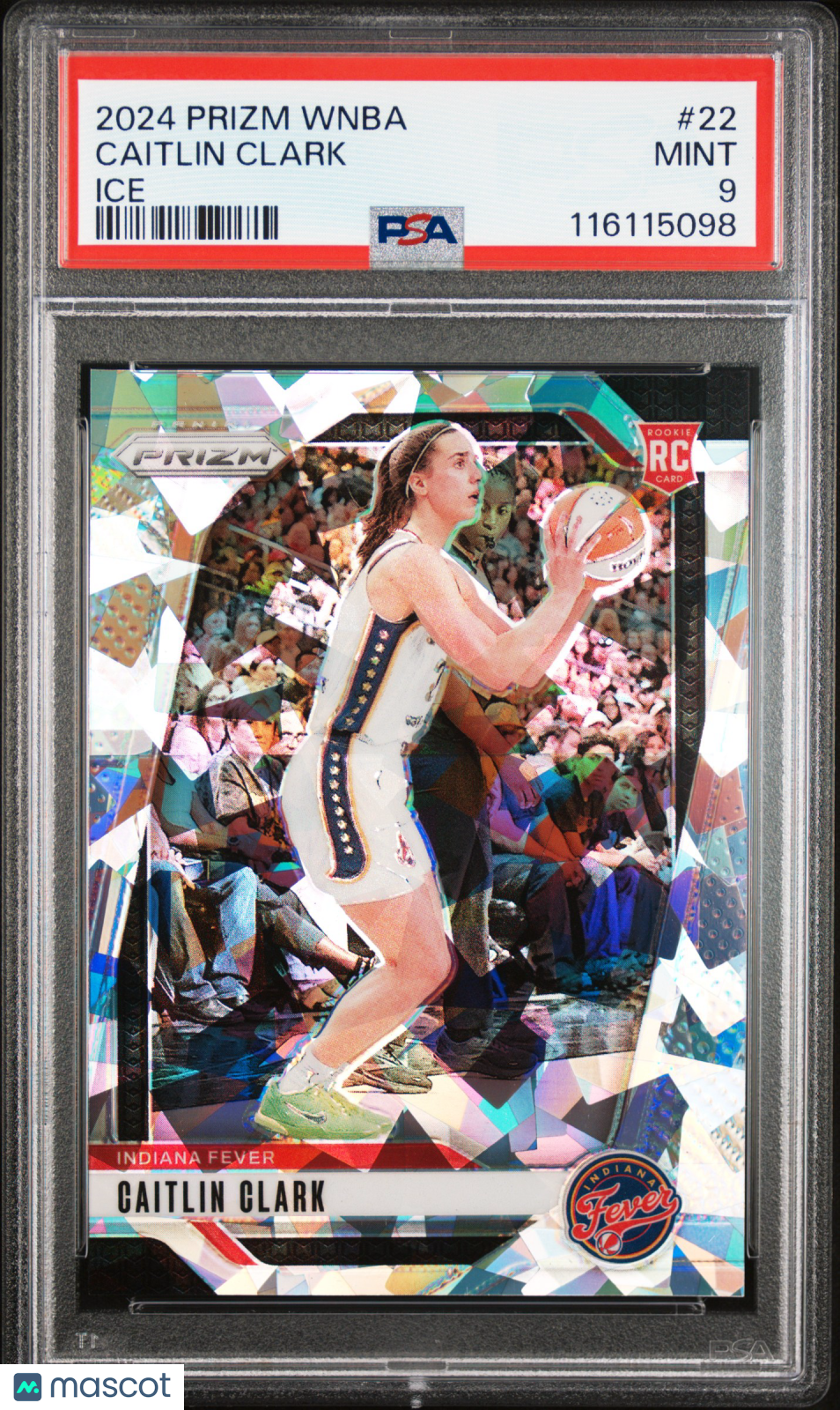 2024 Panini Prizm WNBA Caitlin Clark #22 Ice PSA 9