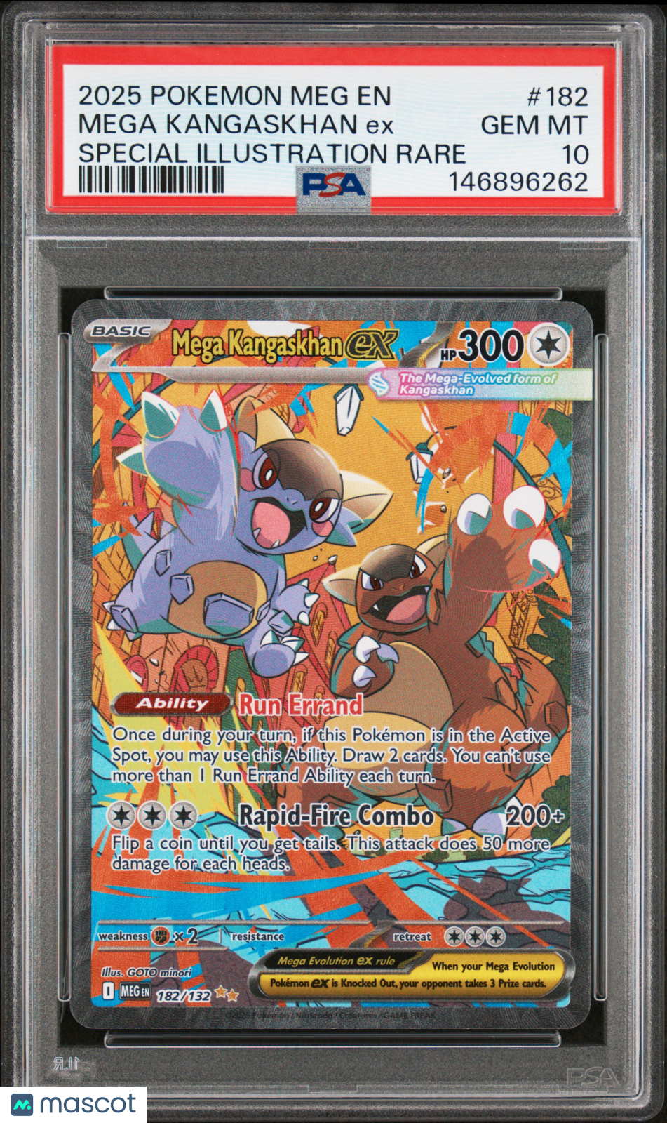 2025 Pokemon Mega Evolution Mega Kangaskhan EX SIR PSA 10 #182