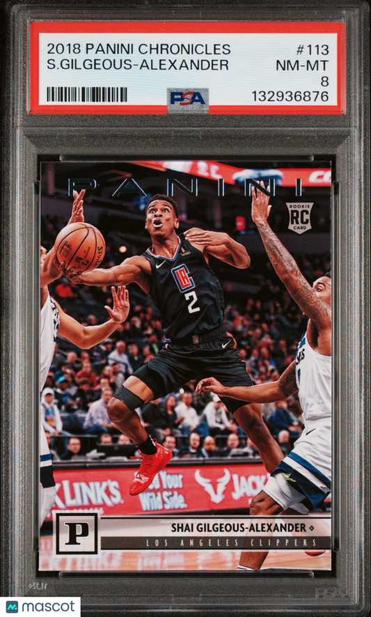2018 Panini Chronicles S. Gilgeous-Alexander #113 PSA 8