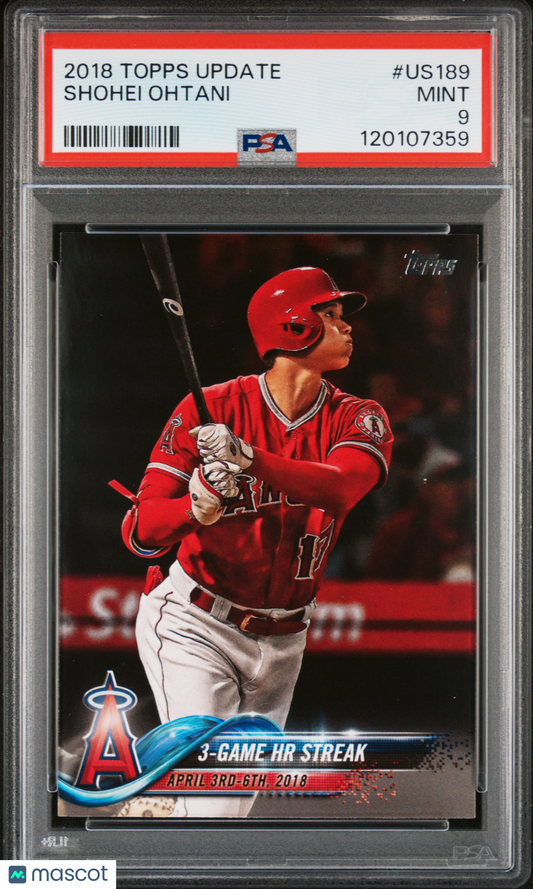 2018 Topps Update Shohei Ohtani #US189 PSA 9