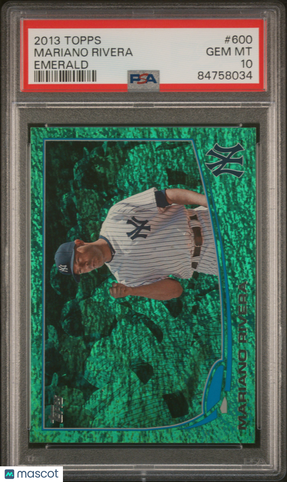 2013 Topps Mariano Rivera #600 Emerald PSA 10