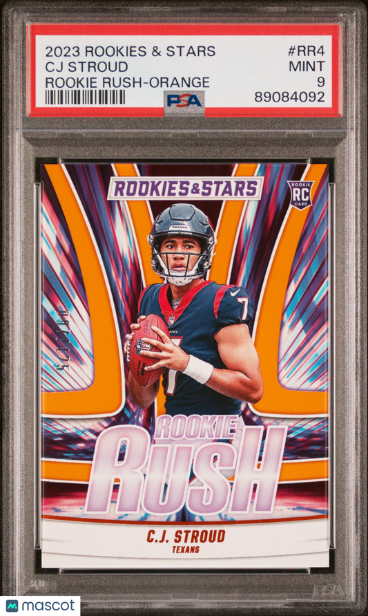 2023 Panini Rookies & Stars Rookie Rush CJ Stroud #RR4 Orange PSA 9
