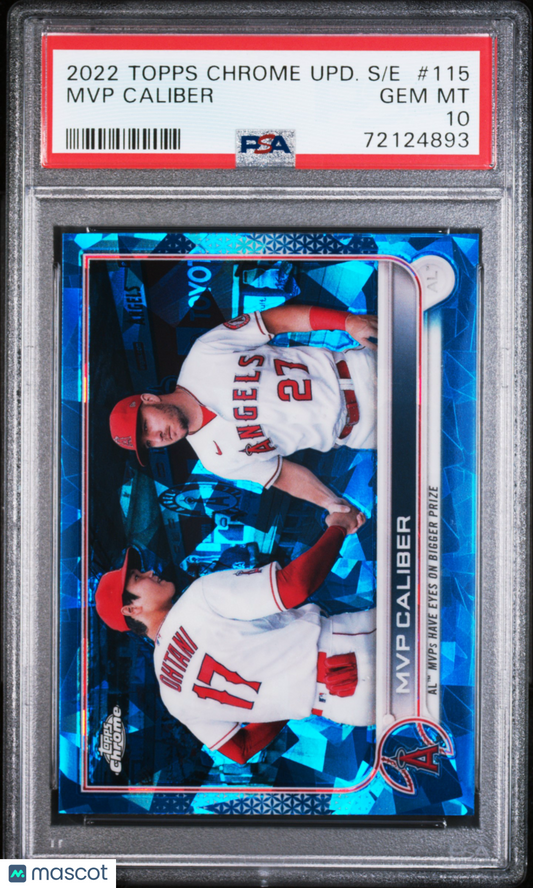 2022 Topps Chrome Update Sapphire Edition MVP Caliber #115 PSA 10